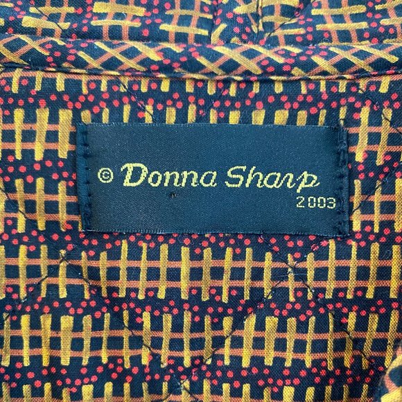 Donna Sharp Vintage Quilted Patchwork Dragonfly Blazer Jacket EUC Women's Size M - Picture 3 of 12